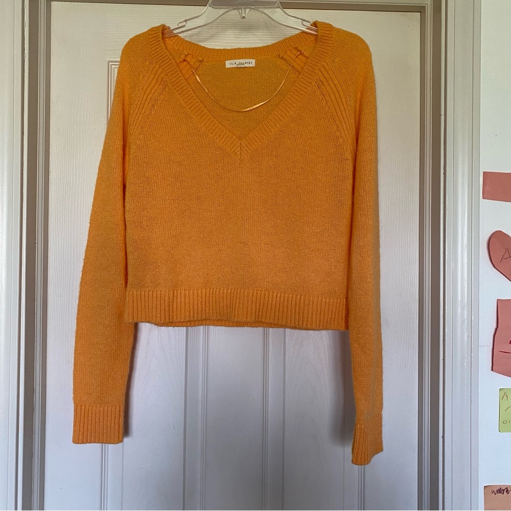 L.A. hearts size small orange sweater - Picture 2 of 6